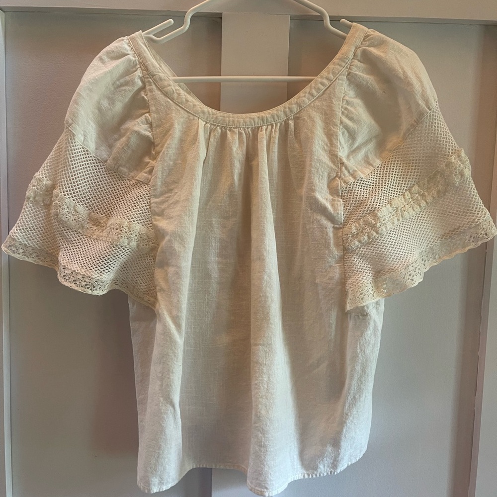 Old Navy Cream Puff Sleeve Blouse